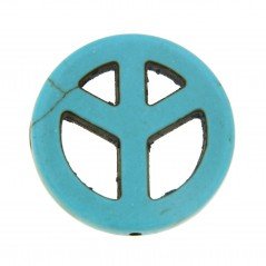 Aulite Forma Simbolo Della Pace 25mm-Turchese 1pz