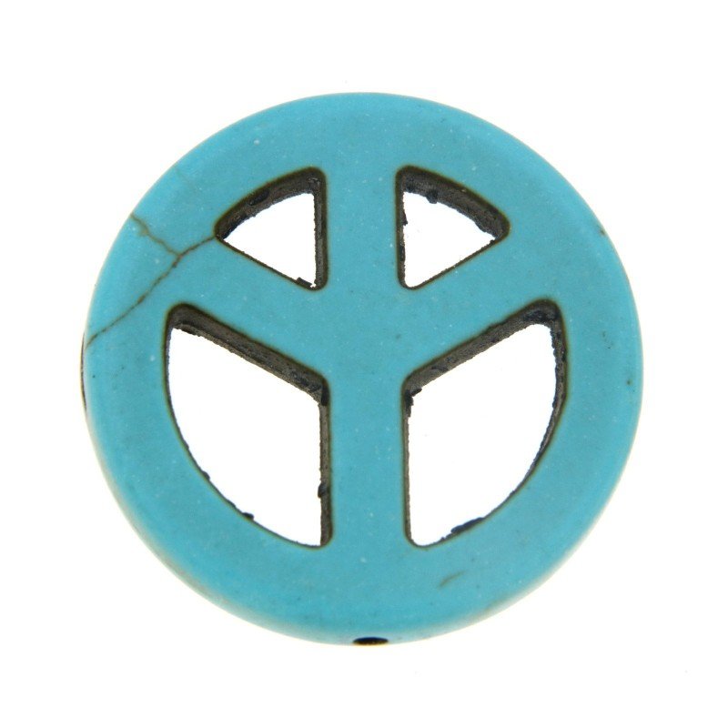 Aulite Forma Simbolo Della Pace 25mm-Turchese 1pz