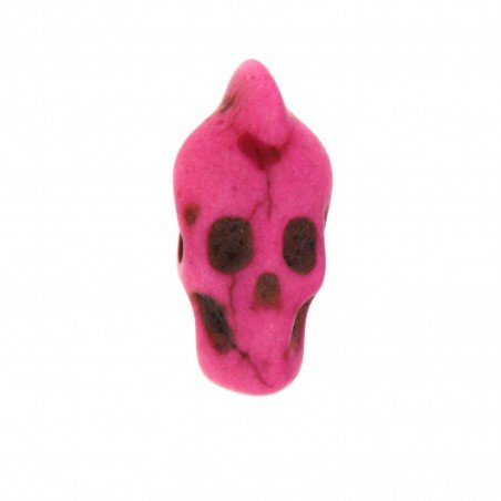 Aulite rosa forma teschio allungato inciso 10x21 mm 1pz