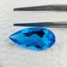 Topazio Azzurro Blu Svizzero Idrotermale Taglio Goccia Sfaccettata a Mano Gemma Sciolta 19X9X5-6mm 6,15 Carati 1pz
