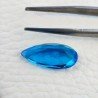 Topazio Azzurro Blu Svizzero Idrotermale Taglio Goccia Sfaccettata a Mano Gemma Sciolta 19X9X5-6mm 6,15 Carati 1pz