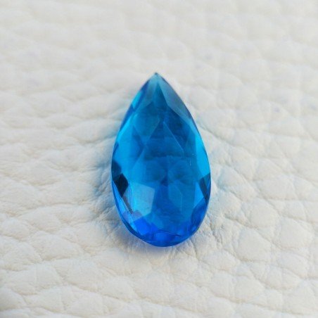 Topazio Azzurro Blu Svizzero Idrotermale Taglio Goccia Sfaccettata a Mano Gemma Sciolta 19X9-10X5-6mm 6,35 Carati 1pz