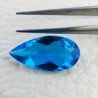 Topazio Azzurro Blu Svizzero Idrotermale Taglio Goccia Sfaccettata a Mano Gemma Sciolta 19X9-10X5-6mm 6,35 Carati 1pz