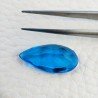 Topazio Azzurro Blu Svizzero Idrotermale Taglio Goccia Sfaccettata a Mano Gemma Sciolta 19X9-10X5-6mm 6,35 Carati 1pz