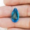 Topazio Azzurro Blu Svizzero Idrotermale Taglio Goccia Sfaccettata a Mano Gemma Sciolta 19X9-10X5-6mm 6,35 Carati 1pz