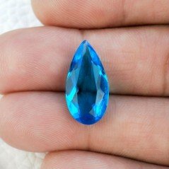 Topazio Azzurro Blu Svizzero Idrotermale Taglio Goccia Sfaccettata a Mano Gemma Sciolta 19X9-10X5-6mm 6,35 Carati 1pz Topazio Azzurro Blu Svizzero Idrotermale Taglio Goccia Sfaccettata a Mano Gemma Sciolta 19X9-10X5-6mm 6,35 Carati 1pz