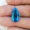 Topazio Azzurro Blu Svizzero Idrotermale Taglio Goccia Sfaccettata a Mano Gemma Sciolta 19X9-10X5-6mm 6,35 Carati 1pz