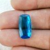 Topazio Azzurro Blu Svizzero Idrotermale Taglio Cuscino Sfaccettata a Mano Gemma Sciolta 19X10X5mm 6,75 Carati 1pz