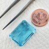 Acquamarina Idrotermale Taglio Smeraldo Ottagono Sfaccettata a Mano Gemma Sciolta 20X15X9mm 20,45 Carati 1pz