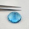 Acquamarina Idrotermale Taglio Tondo Sfaccettata a Mano Gemma Sciolta 20X20X11mm 23,40 Carati 1pz