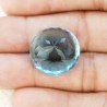 Acquamarina Idrotermale Taglio Tondo Sfaccettata a Mano Gemma Sciolta 20X20X11mm 23,40 Carati 1pz