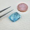 Acquamarina Idrotermale Taglio Cuscino Sfaccettata a Mano Gemma Sciolta 15X12X8mm 9,00 Carati 1pz