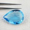 Acquamarina Idrotermale Taglio Goccia Sfaccettata a Mano Gemma Sciolta 25X18X8mm 21,65 Carati 1pz