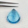 Acquamarina Idrotermale Taglio Goccia Sfaccettata a Mano Gemma Sciolta 25X18X8mm 21,65 Carati 1pz