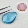 Acquamarina Idrotermale Taglio Goccia Sfaccettata a Mano Gemma Sciolta 25X18X8mm 21,65 Carati 1pz