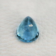 Acquamarina Idrotermale Taglio Goccia Sfaccettata a Mano Gemma Sciolta 20X15X9mm 14,50 Carati 1pz