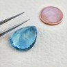 Acquamarina Idrotermale Taglio Goccia Sfaccettata a Mano Gemma Sciolta 20X15X9mm 14,50 Carati 1pz