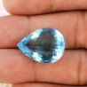 Acquamarina Idrotermale Taglio Goccia Sfaccettata a Mano Gemma Sciolta 20X15X9mm 14,50 Carati 1pz