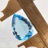 Acquamarina Idrotermale Taglio Goccia Sfaccettata a Mano Gemma Sciolta 20X15X9mm 14,50 Carati 1pz
