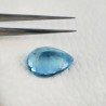Acquamarina Idrotermale Taglio Goccia Sfaccettata a Mano Gemma Sciolta 18X13X8mm 11,10 Carati 1pz
