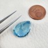 Acquamarina Idrotermale Taglio Goccia Sfaccettata a Mano Gemma Sciolta 18X13X8mm 11,10 Carati 1pz