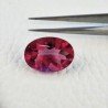 Tormalina Rubellite Idrotermale Taglio Cupola Ovale Sfaccettata a Mano Gemma Sciolta 18X13X8mm 10,75 Carati 1pz
