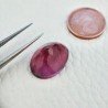 Tormalina Rubellite Idrotermale Taglio Cupola Ovale Sfaccettata a Mano Gemma Sciolta 18X13X8mm 10,75 Carati 1pz