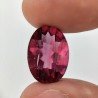 Tormalina Rubellite Idrotermale Taglio Cupola Ovale Sfaccettata a Mano Gemma Sciolta 18X13X8mm 10,75 Carati 1pz