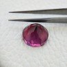 Tormalina Rubellite Idrotermale Taglio Cupola Tondo Sfaccettata a Mano Gemma Sciolta 15X15X10mm 13,45 Carati 1pz