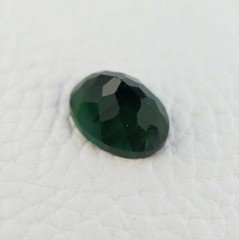 Tormalina Verde Idrotermale Taglio Cupola Ovale Sfaccettata a Mano Gemma Sciolta 15X12X8mm 9,50 Carati 1pz