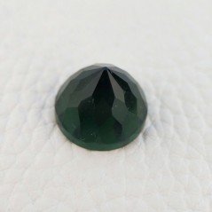 Tormalina Verde Idrotermale Taglio Cupola Tondo Sfaccettata a Mano Gemma Sciolta 16mm 1pz