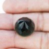 Tormalina Verde Idrotermale Taglio Cupola Tondo Sfaccettata a Mano Gemma Sciolta 16mm 1pz