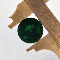 Tormalina Verde Idrotermale Taglio Cupola Tondo Sfaccettata a Mano Gemma Sciolta 16mm 1pz