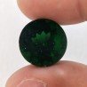 Tormalina Verde Idrotermale Taglio Cupola Tondo Sfaccettata a Mano Gemma Sciolta 16mm 1pz