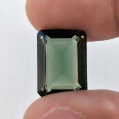 Tormalina Verde Idrotermale Taglio Smeraldo Ottagono Sfaccettata a Mano Gemma Sciolta 16X12X7mm 11,20 Carati 1pz