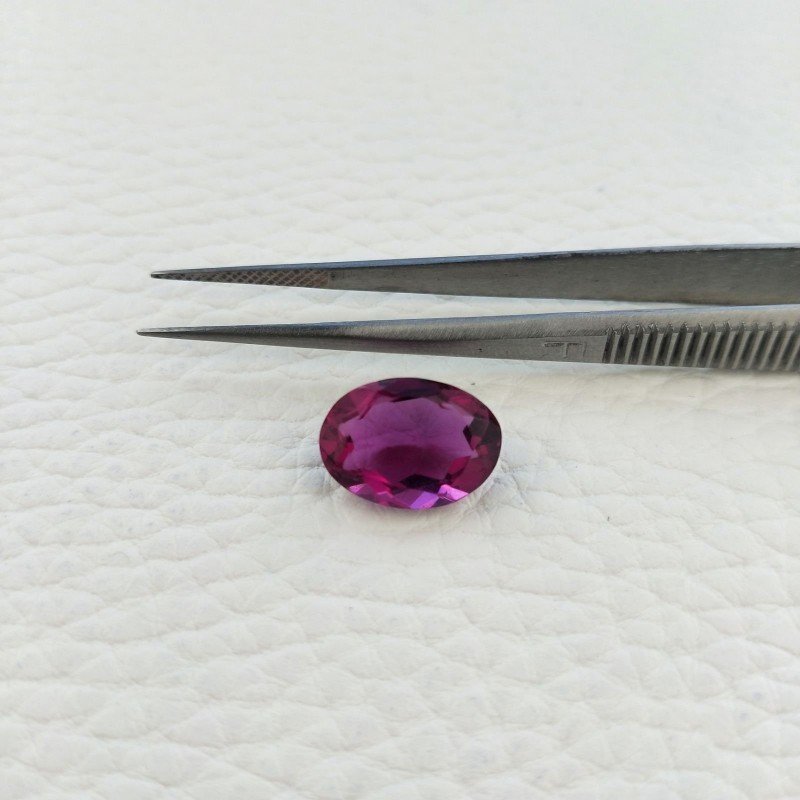 Tormalina Rubellite Idrotermale Taglio Ovale Sfaccettata a Mano Gemma Sciolta 14X10X5-6mm 6,00 Carati 1pz