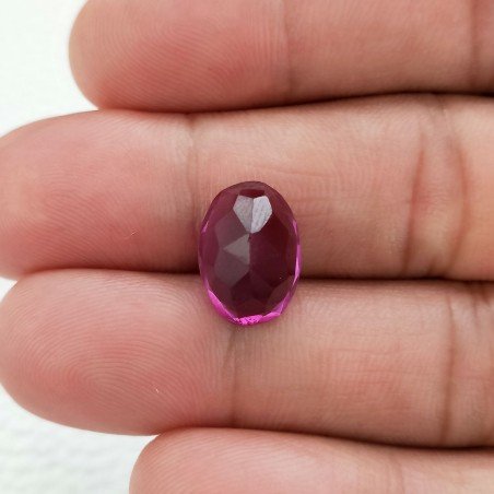 Tormalina Rubellite Idrotermale Taglio Ovale Sfaccettata a Mano Gemma Sciolta 13X10X6mm 5,50 Carati 1pz
