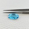 Topazio Azzurro Idrotermale Taglio Ovale Sfaccettata a Mano Gemma Sciolta 19X10X6mm 7,20 Carati