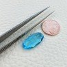 Topazio Azzurro Idrotermale Taglio Ovale Sfaccettata a Mano Gemma Sciolta 19X10X6mm 7,20 Carati