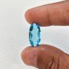 Topazio Azzurro Idrotermale Taglio Ovale Sfaccettata a Mano Gemma Sciolta 19X10X6mm 7,20 Carati
