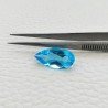Topazio Azzurro Idrotermale Taglio Goccia Sfaccettata a Mano Gemma Sciolta 19X10X6mm 7,15 Carati 1pz
