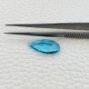 Topazio Azzurro Idrotermale Taglio Goccia Sfaccettata a Mano Gemma Sciolta 20X10X5mm 6,45 Carato 1pz