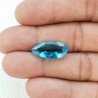 Topazio Azzurro Idrotermale Taglio Goccia Sfaccettata a Mano Gemma Sciolta 20X10X5mm 6,45 Carato 1pz