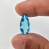 Topazio Azzurro Idrotermale Taglio Goccia Sfaccettata a Mano Gemma Sciolta 20X10X5mm 6,45 Carato 1pz
