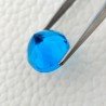 Topazio Azzurro Blu Svizzero Idrotermale Taglio Cupola Tondo Sfaccettata a Mano Gemma Sciolta 14X14X9mm 9,75 Carati 1pz