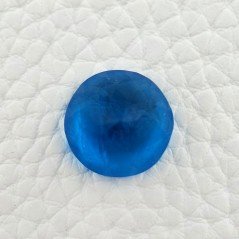 Topazio Azzurro Blu Svizzero Idrotermale Taglio Cupola Tondo Sfaccettata a Mano Gemma Sciolta 13X13X9mm 8,90 Carati 1pz