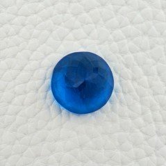 Topazio Azzurro Blu Svizzero Idrotermale Taglio Cupola Tondo Sfaccettata a Mano Gemma Sciolta 16X16X10-11mm 14,00 Carati 1pz