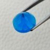 Topazio Azzurro Blu Svizzero Idrotermale Taglio Cupola Tondo Sfaccettata a Mano Gemma Sciolta 15X15X10-11mm 14,50 Carati 1pz
