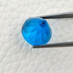Topazio Azzurro Blu Svizzero Idrotermale Taglio Cupola Tondo Sfaccettata a Mano Gemma Sciolta 13X13X10mm 10,00 Carati 1pz