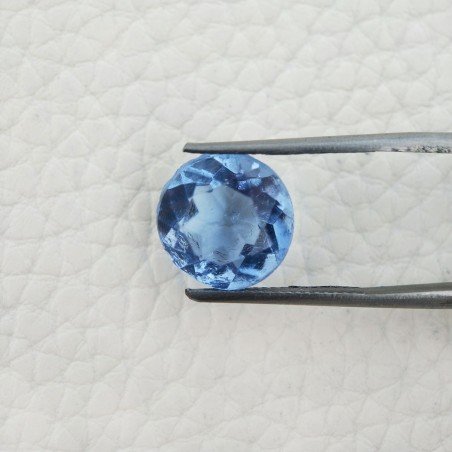 Tormalina Blu Idrotermale Taglio Tondo Sfaccettata a Mano Gemma Sciolta 2X12X7mm 5,50 Carati 1pz